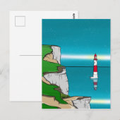 Carte Postale Phare de Beachy Head et Cliff Top (Devant / Derrière)