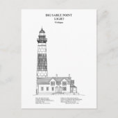 Carte Postale Phare de Big Sable Point - Michigan - BD (Devant)
