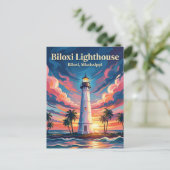 Carte Postale Phare de Biloxi Mississippi (Debout devant)