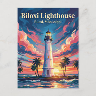 Carte Postale Phare de Biloxi Mississippi
