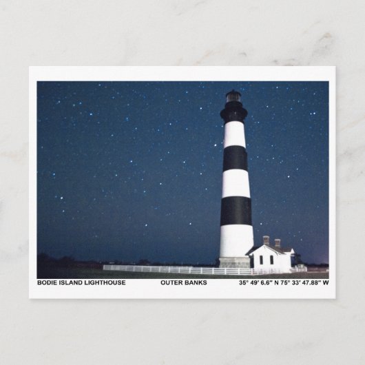 Carte Postale Phare de Bodie Island. (Devant)