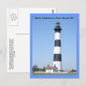 Carte Postale Phare de Bodie Island OBX Caroline du Nord (Devant / Derrière)