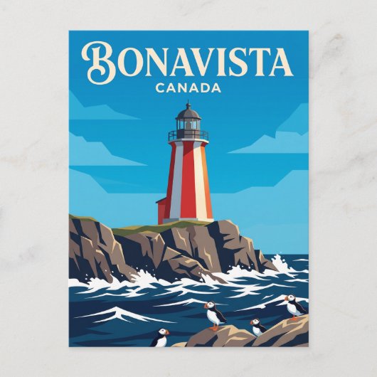 Carte Postale Phare de Bonavista Canada (Devant)