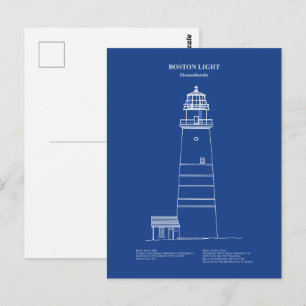 Carte Postale Phare de Boston Light - Massachusetts – AD