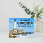 Carte Postale Phare de Boston, Massachusetts (Debout devant)