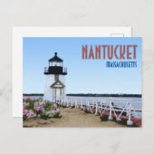 Carte Postale Phare de Brant Point Nantucket Massachusetts (Devant / Derrière)