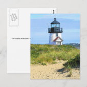 Carte Postale Phare de Brant Point - VINTAGE LOOK (Devant / Derrière)