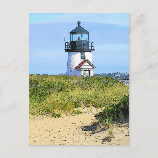 Carte Postale Phare de Brant Point - VINTAGE LOOK (Devant)