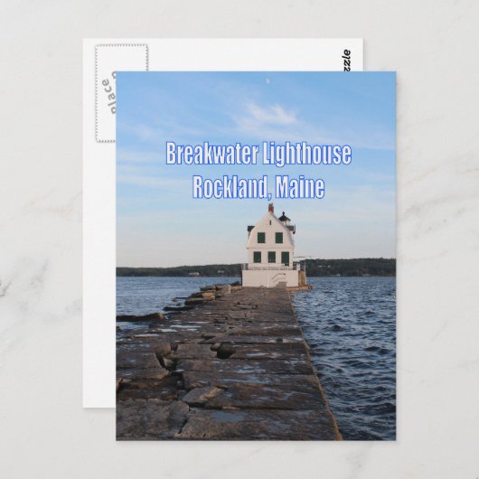 Carte Postale Phare de Breakwater (Devant / Derrière)