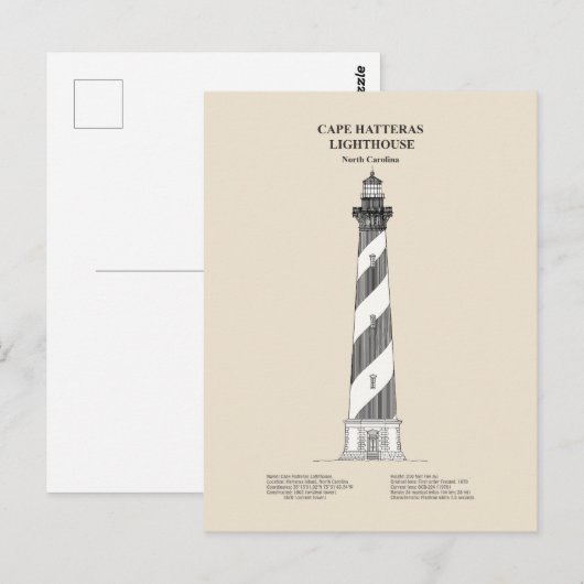 Carte Postale Phare de Cape Hatteras - Caroline du Nord - SBD (Devant / Derrière)