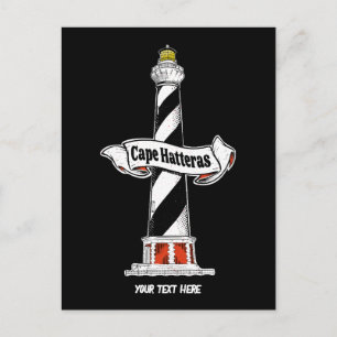 Carte Postale Phare de Cape Hatteras noir et blanc
