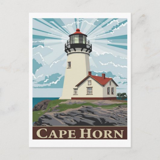 Carte Postale Phare de Cape Horn, Chili (Devant)