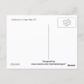 Carte Postale Phare de Cape May, NJ (Dos)