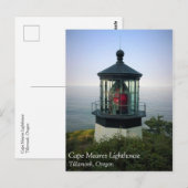 Carte Postale Phare de Cape Meares, OU (Devant / Derrière)