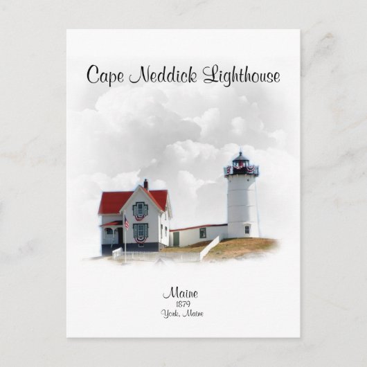 Carte Postale Phare de Cape Neddick - Maine (Devant)