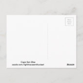 Carte Postale Phare de Cape San Blas (Dos)