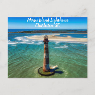 Carte Postale Phare de Charleston Caroline du Sud Morris Island