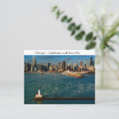 Carte Postale Phare de Chicago (Debout devant)