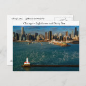 Carte Postale Phare de Chicago (Devant / Derrière)