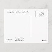 Carte Postale Phare de Chicago (Dos)