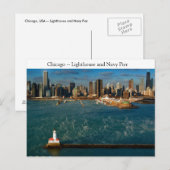 Carte Postale Phare de Chicago (Devant / Derrière)