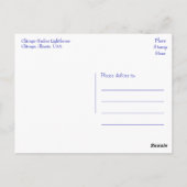 Carte Postale Phare de Chicago Harbour, Chicago Illinois États-U (Dos)