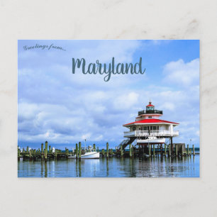 Carte Postale Phare De Choptank River Près Du Maryland D'Oxford