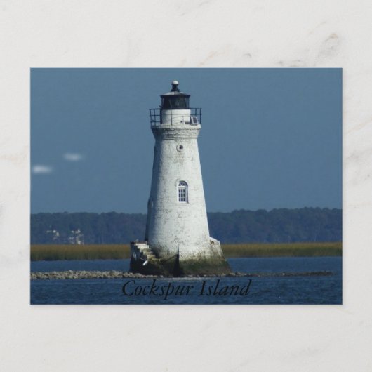 Carte Postale Phare de Cockspur Island (Devant)
