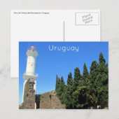 Carte Postale phare de colonia uruguay (Devant / Derrière)