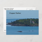 Carte Postale Phare de Copper Harbour Michigan (Devant / Derrière)