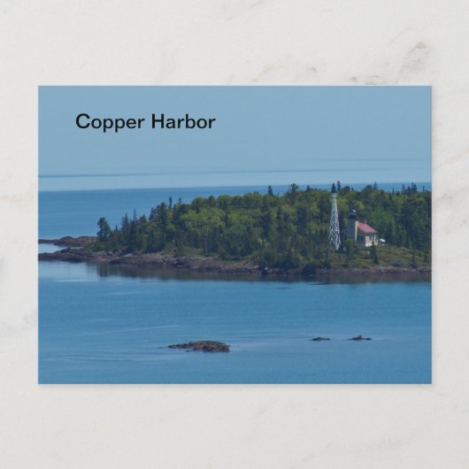 Carte Postale Phare de Copper Harbour Michigan (Devant)