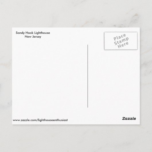 Carte Postale Phare de crochet de Sandy (Dos)