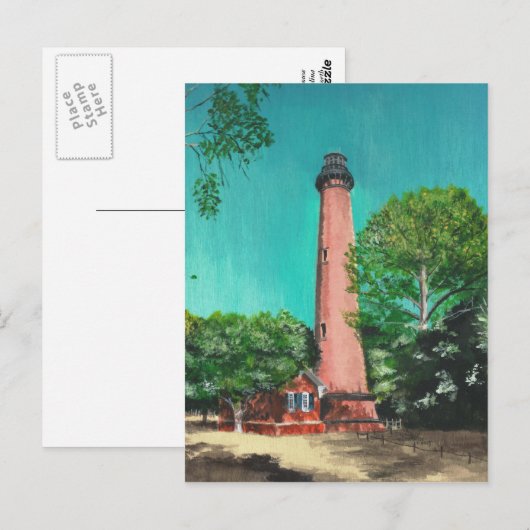 Carte Postale Phare de Currituck Beach (Devant / Derrière)