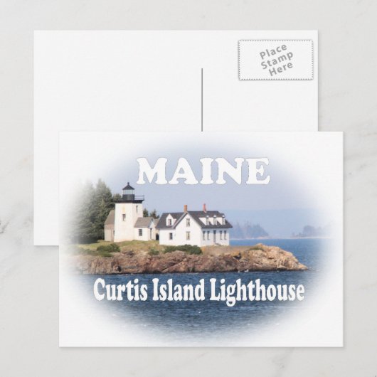 Carte Postale Phare de Curtis Island (Devant / Derrière)