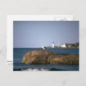 Carte Postale Phare de Eastern Point, Gloucester, Massachusett (Devant / Derrière)