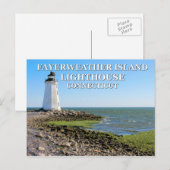 Carte Postale Phare de Fayerweather Island, Connecticut (Devant / Derrière)