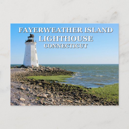 Carte Postale Phare de Fayerweather Island, Connecticut (Devant)