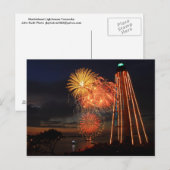 Carte Postale Phare de feux d'artifice Marblehead (Devant / Derrière)