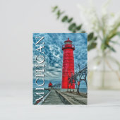 Carte Postale Phare de Grand Haven | Michigan (Debout devant)
