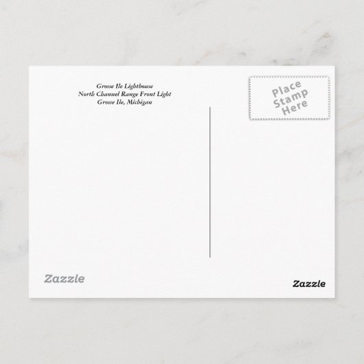 Carte Postale Phare de Grosse Ile (Dos)