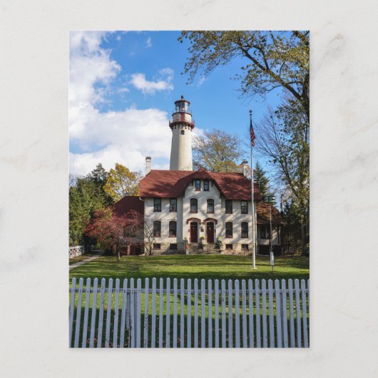 Carte Postale Phare de Grosse Point à Evanston, IL (Devant)