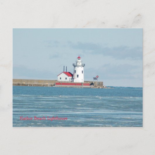 Carte postale : phare de Harbor Beach (Devant)