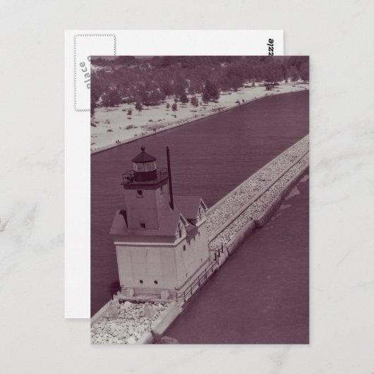 Carte Postale Phare de Holland Harbour (Devant / Derrière)