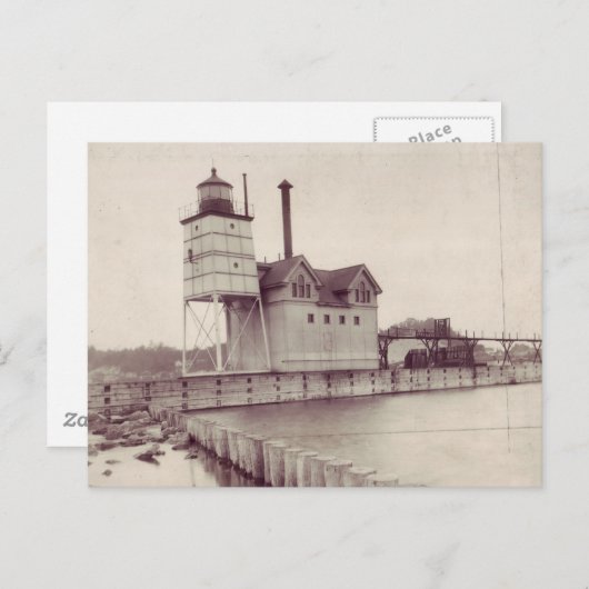 Carte Postale Phare de Holland Harbour 2 (Devant / Derrière)