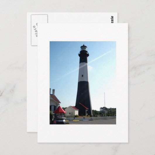 Carte Postale Phare de Jekyll Island Photographie originale (Devant / Derrière)