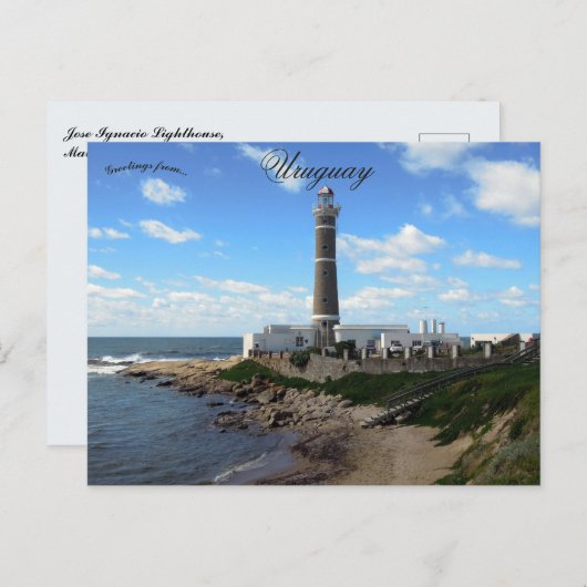Carte Postale Phare de Jose Ignacio à Maldonado Uruguay (Devant / Derrière)