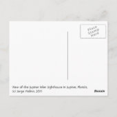 Carte Postale Phare de Jupiter Inlet à Jupiter, Floride (Dos)