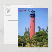 Carte Postale Phare de Jupiter Inlet, Jupiter, Floride (Devant / Derrière)