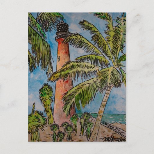 Carte Postale phare de key biscayne cape florida (Devant)
