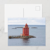 Carte Postale Phare de Kjeungskjaer, Norvège (Devant / Derrière)